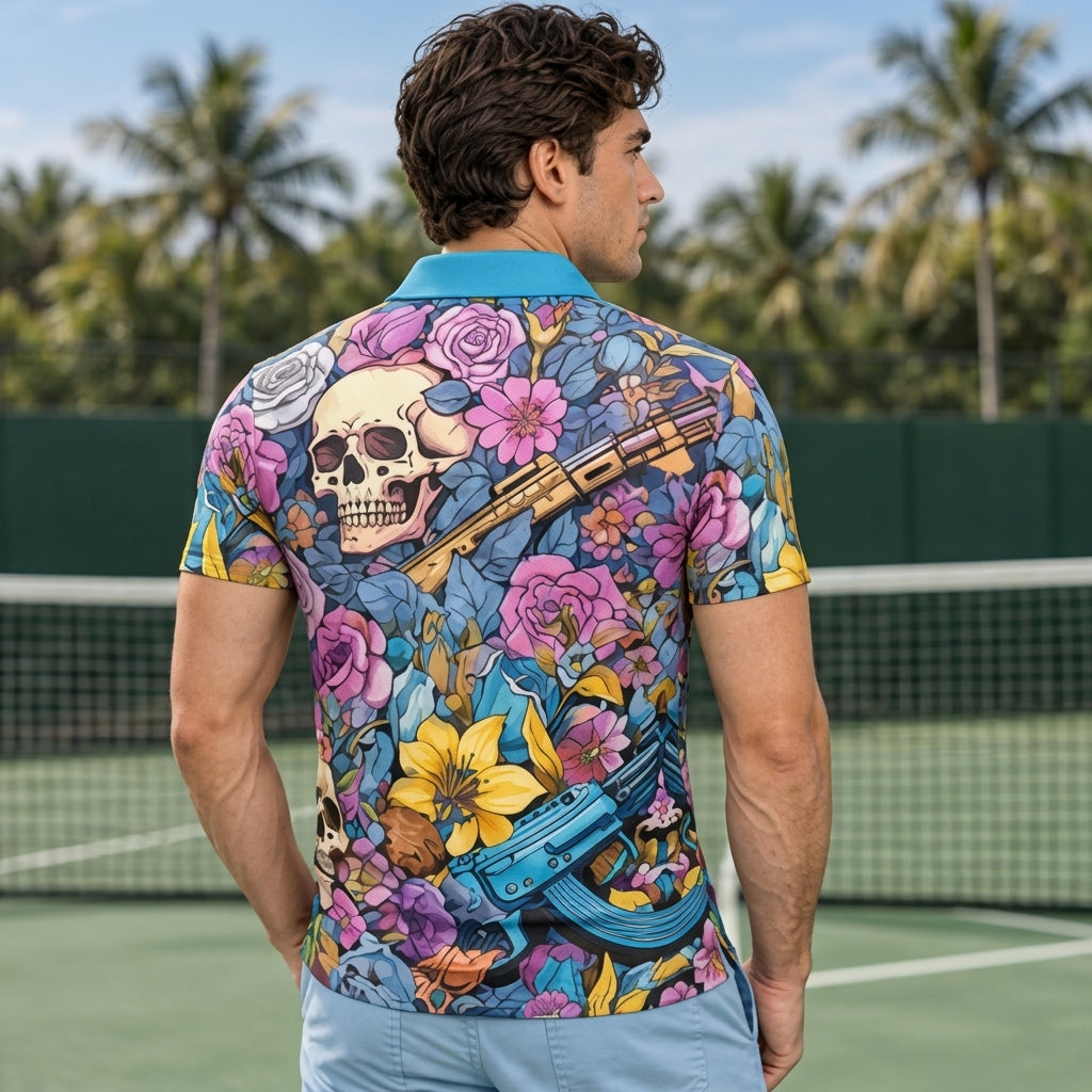 All-Over Print Men's Polo Shirt