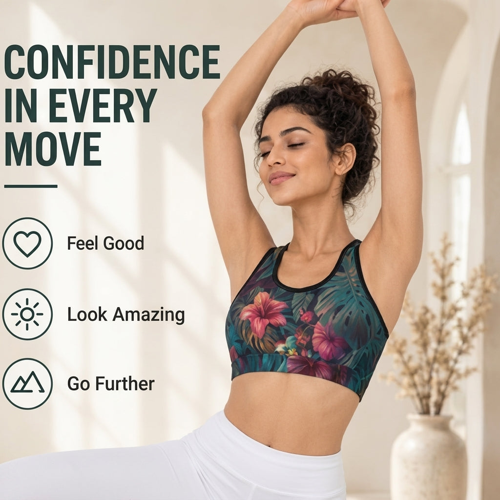 All-Over Print Sports Bra