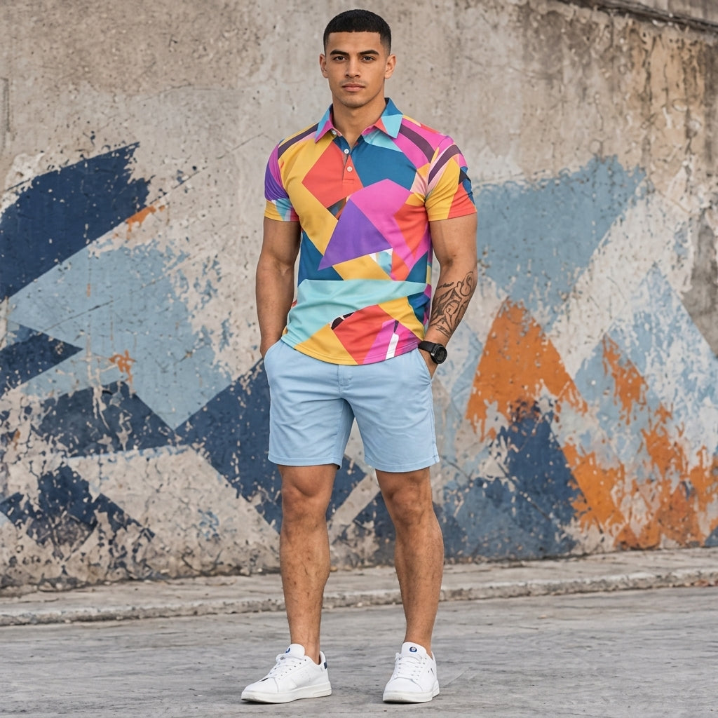 All-Over Print Men's Polo Shirt