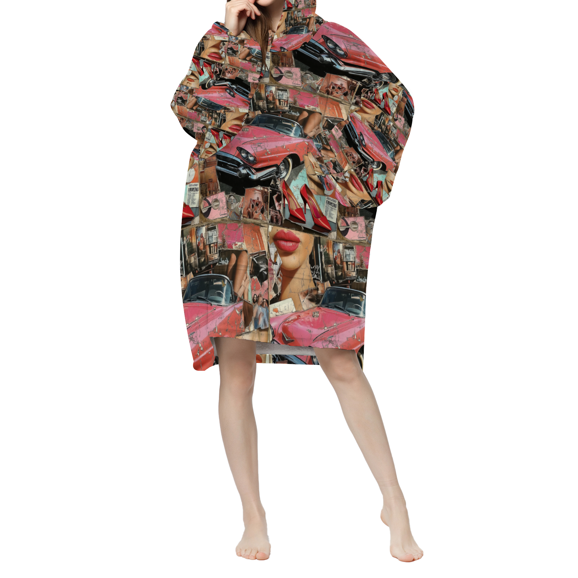 Girl Power Pullover  Long Hoodie Pajamas