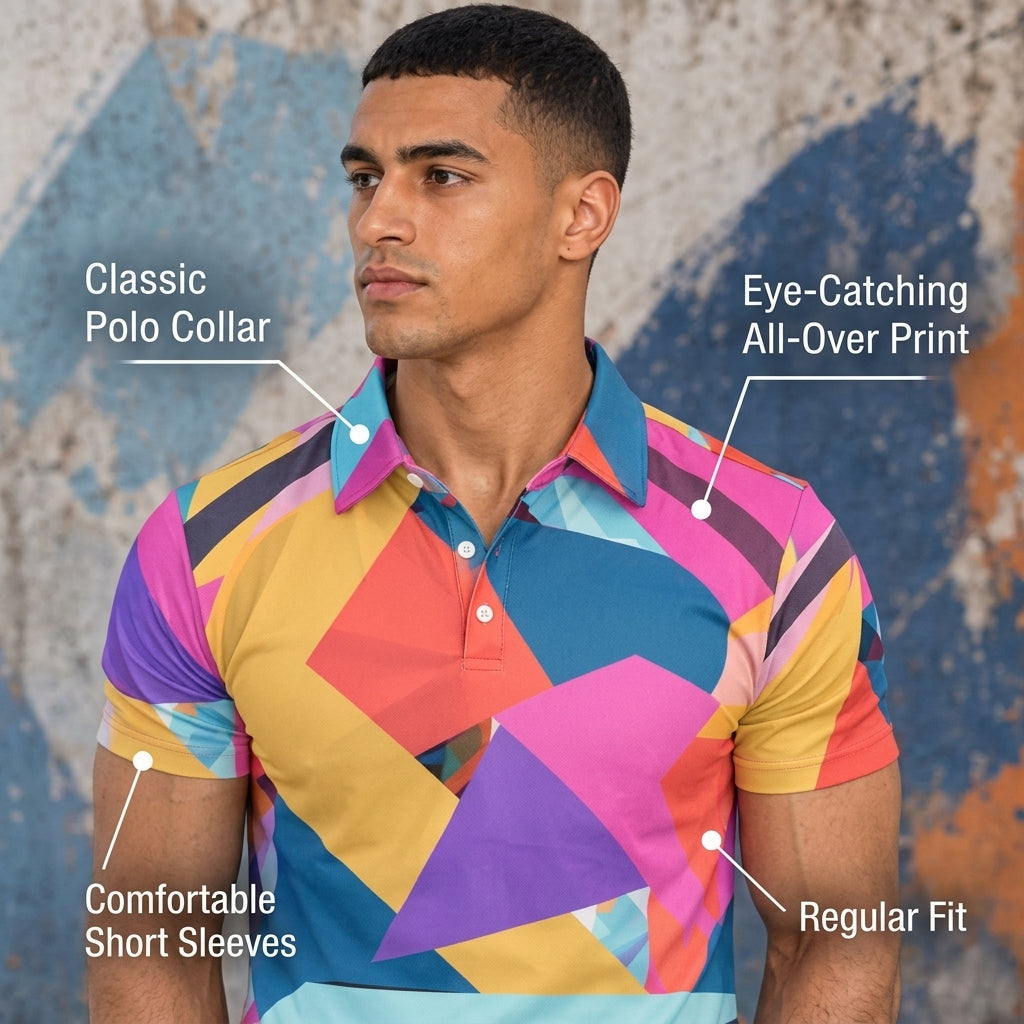 All-Over Print Men's Polo Shirt