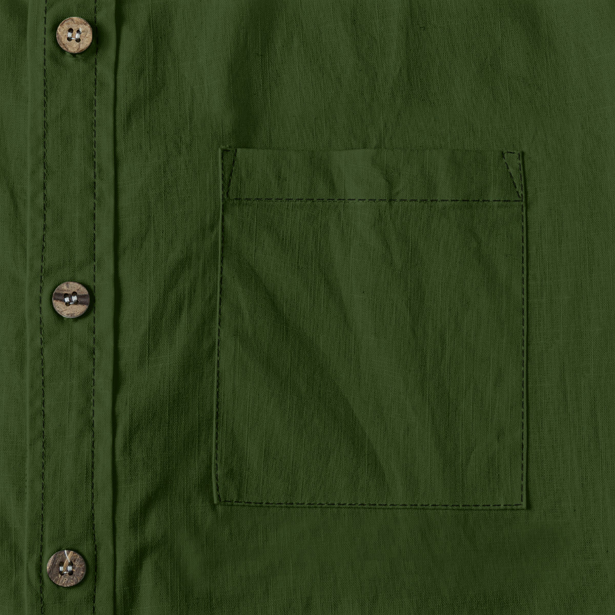 Clover Casual Lapel Long Sleeve Shirt|140GSM Slub Cotton