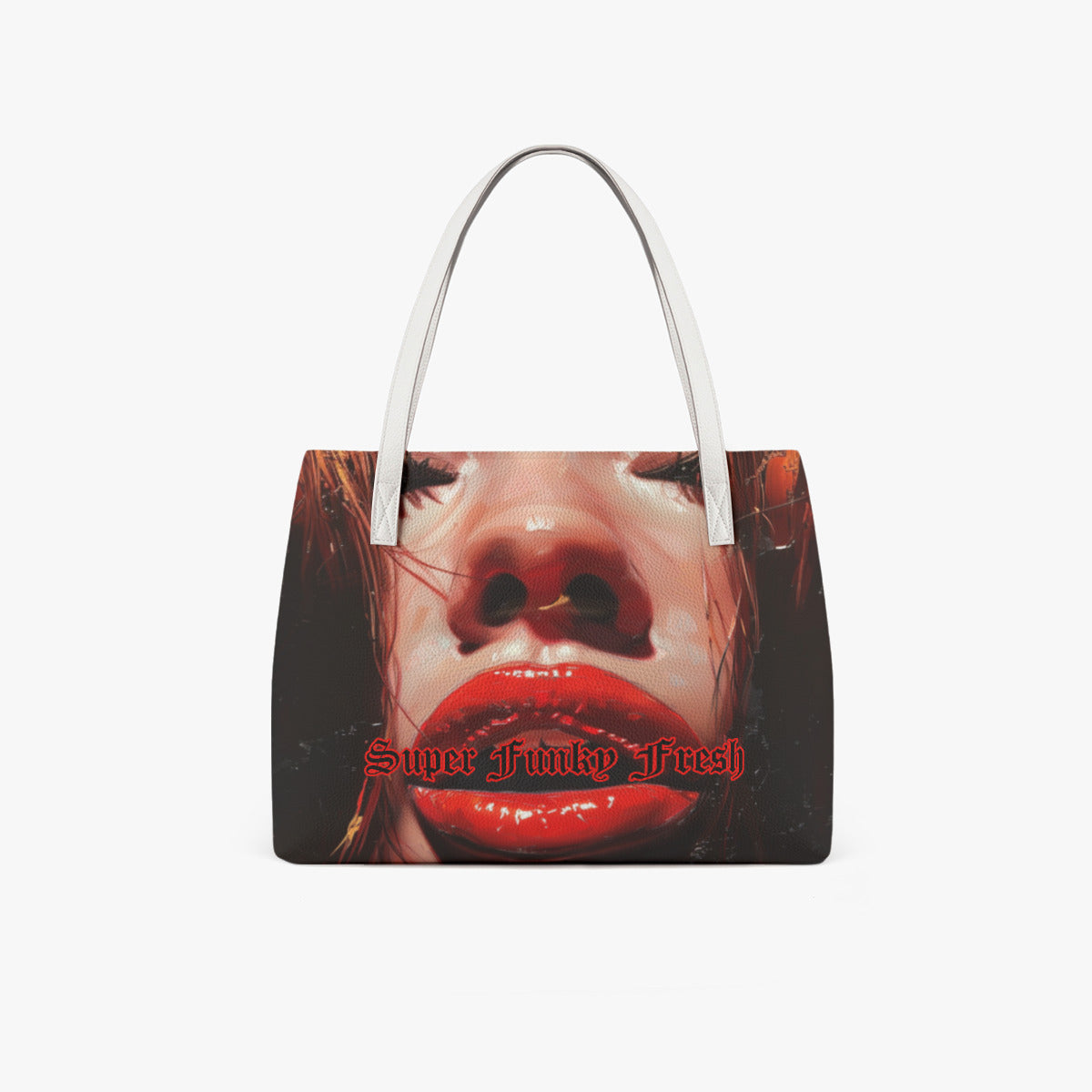 Kiss Me PU Leather Tote Bag