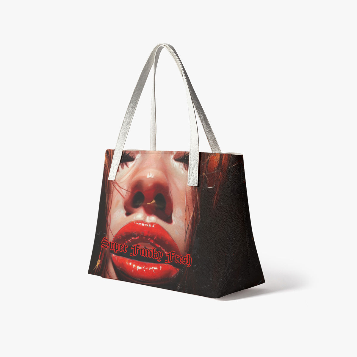 Kiss Me PU Leather Tote Bag