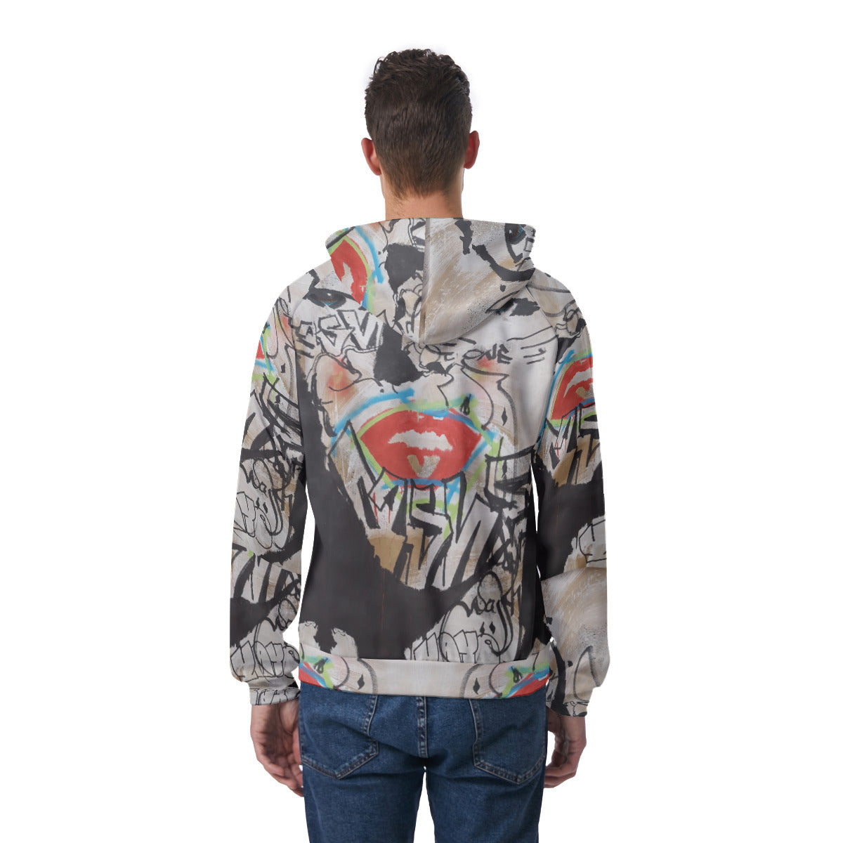 Graffiti Raglan Pullover Hoodie