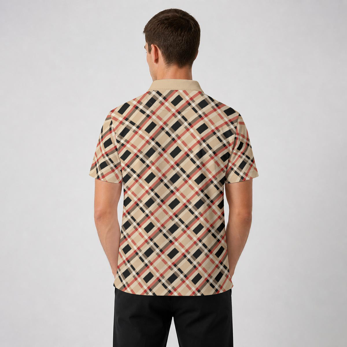 All-Over Print Men's Polo Shirt|Bonded Seam