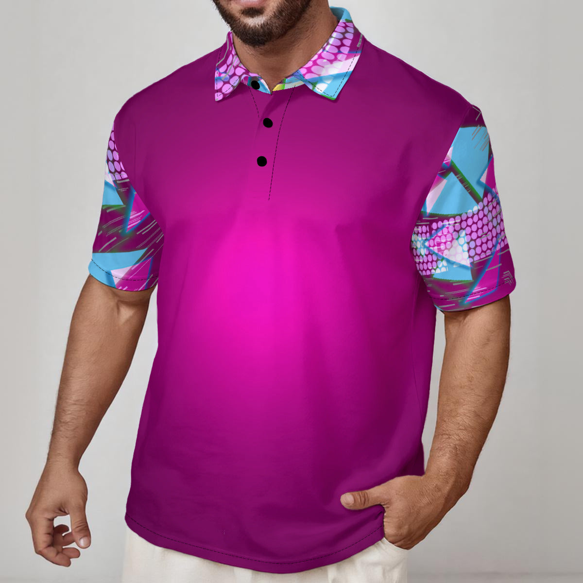 All-Over Print Men's Polo Shirt