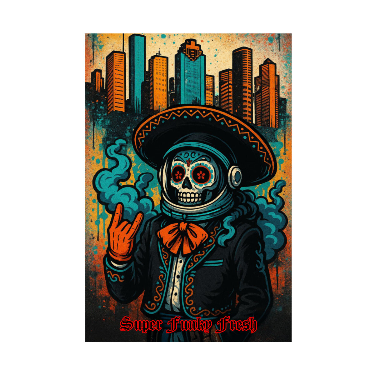 Htown Calavera Canvas 2:3 (Vertical) Printed in USA