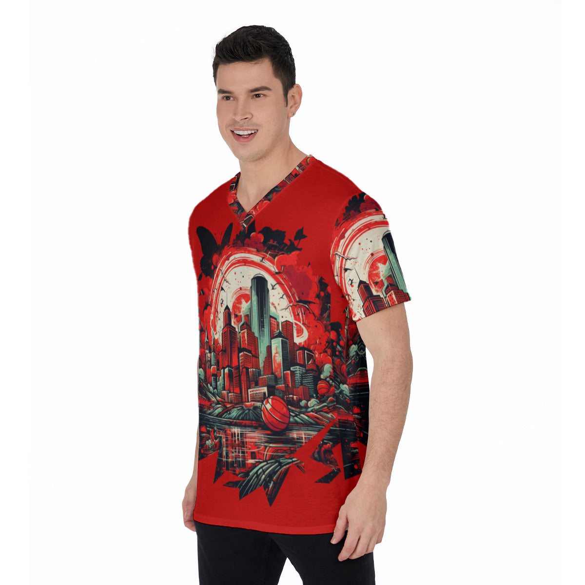 Houston Basketball V-Neck T-Shirt