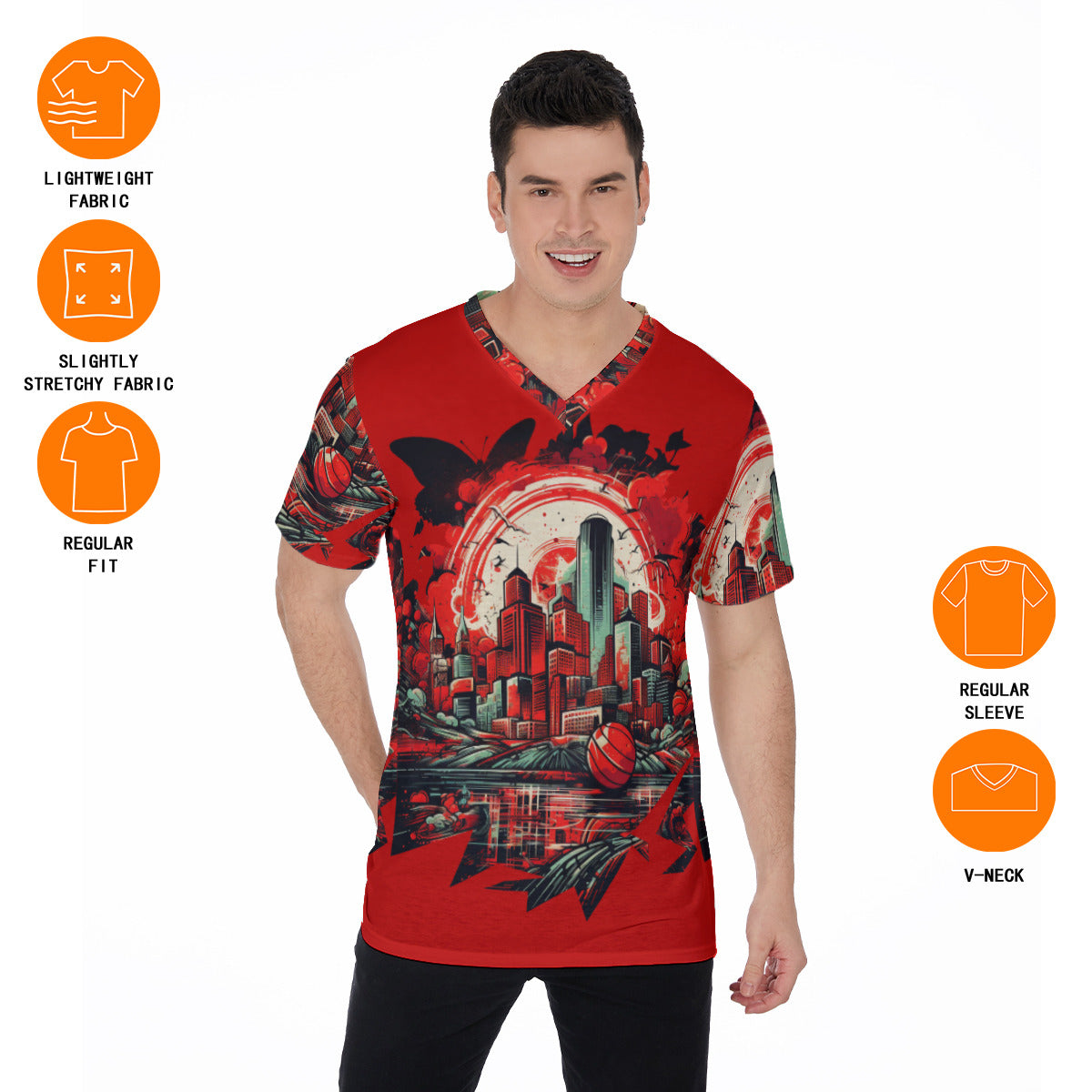 Houston Basketball V-Neck T-Shirt