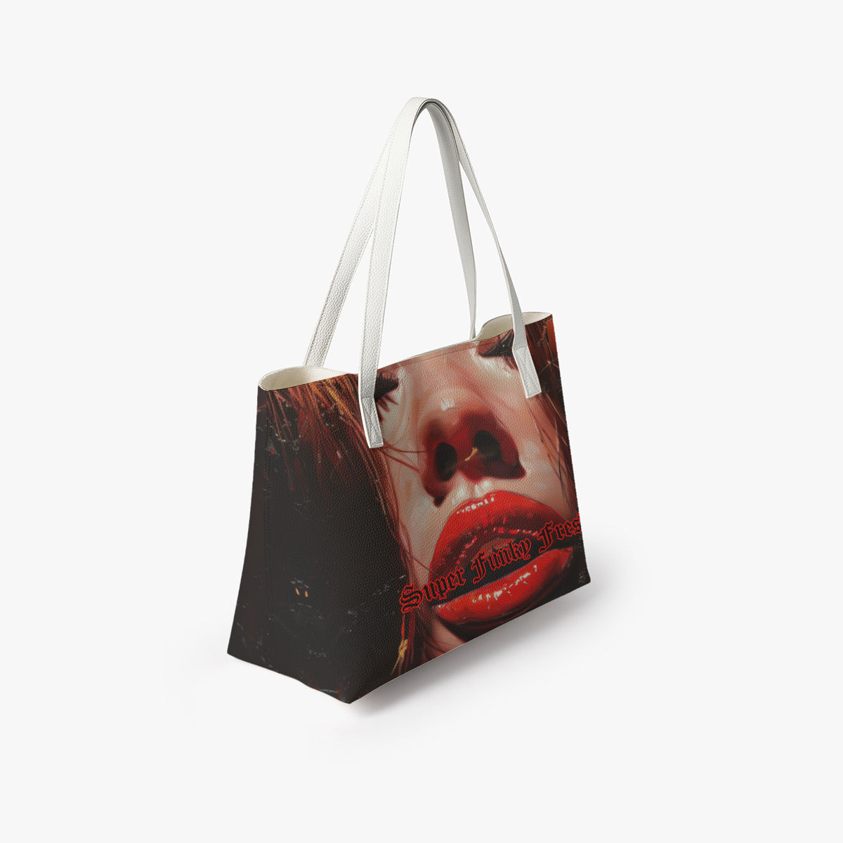 Kiss Me PU Leather Tote Bag
