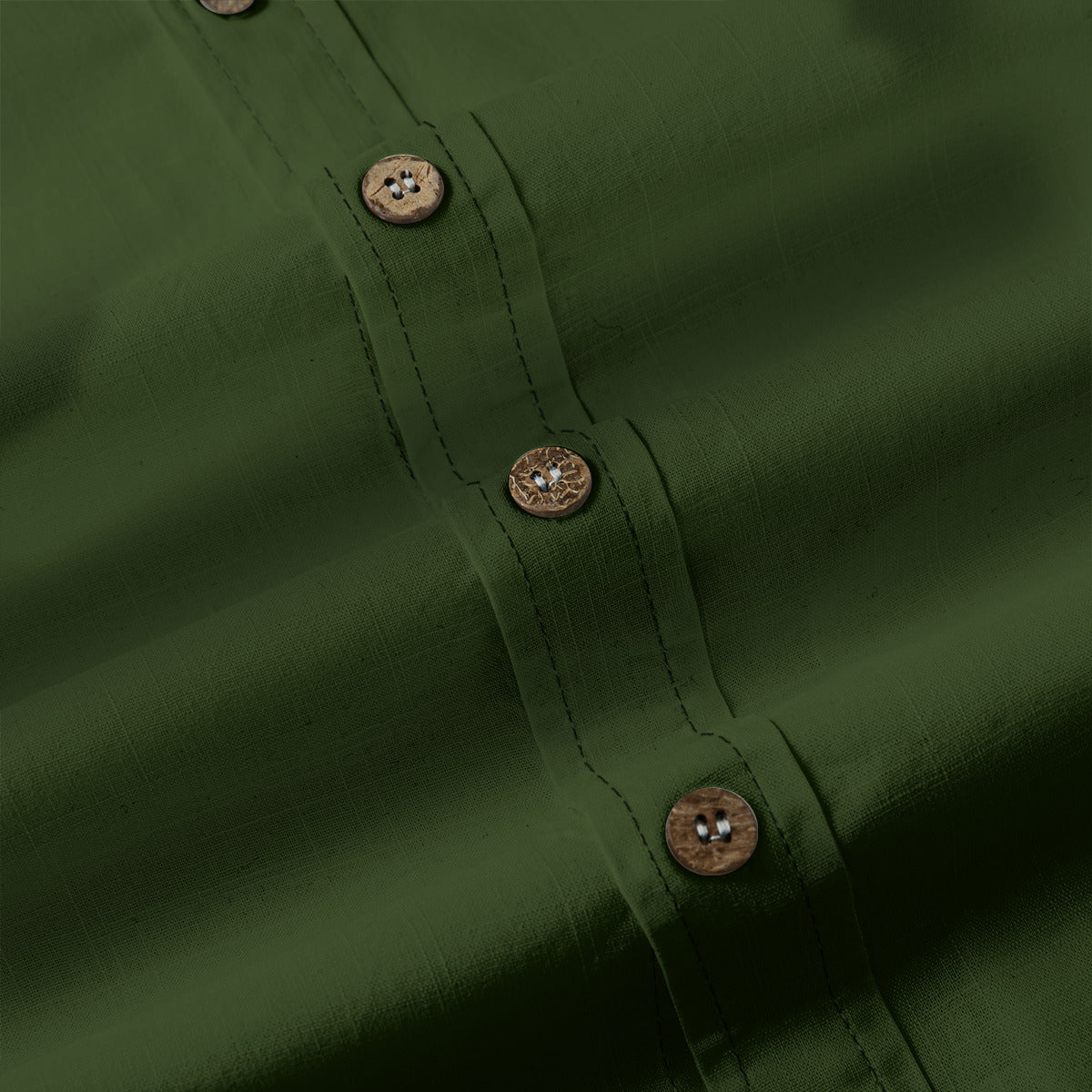 Clover Casual Lapel Long Sleeve Shirt|140GSM Slub Cotton