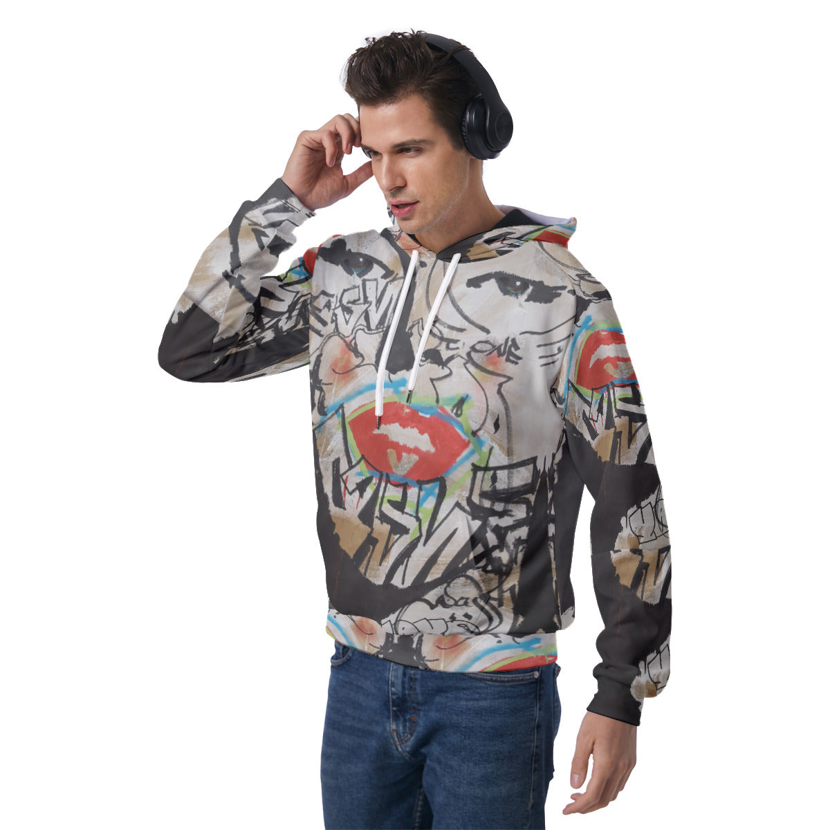 Graffiti Raglan Pullover Hoodie