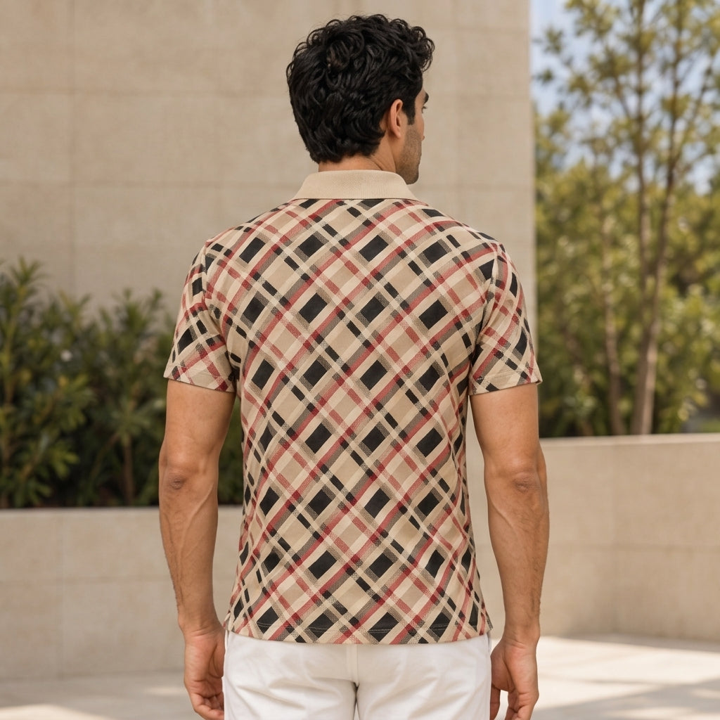 All-Over Print Men's Polo Shirt|Bonded Seam