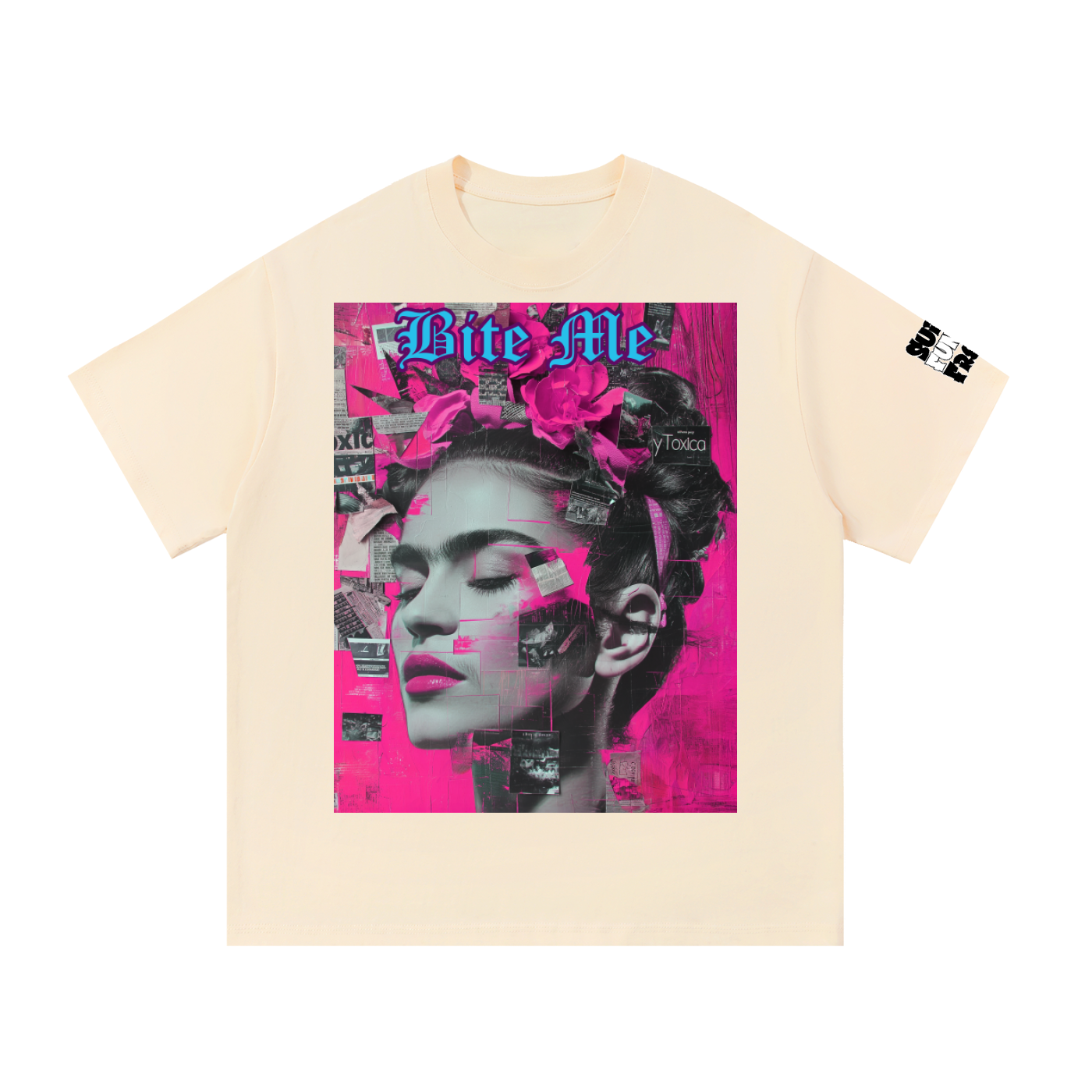 Bite ME Pink Cotton T-Shirt