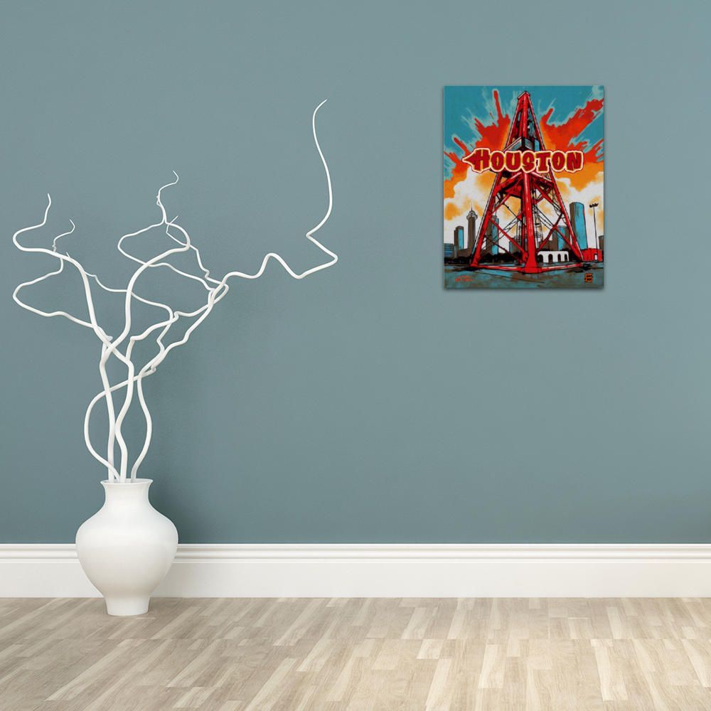 [All Sizes] Houston Canvas Print Wooden Inner Framed