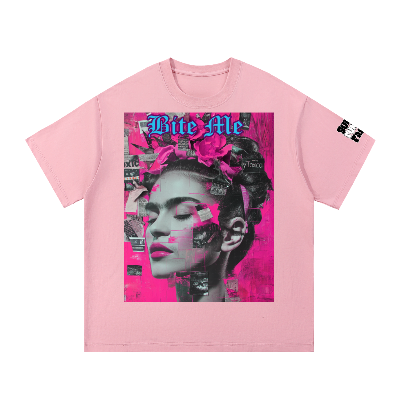 Bite ME Pink Cotton T-Shirt