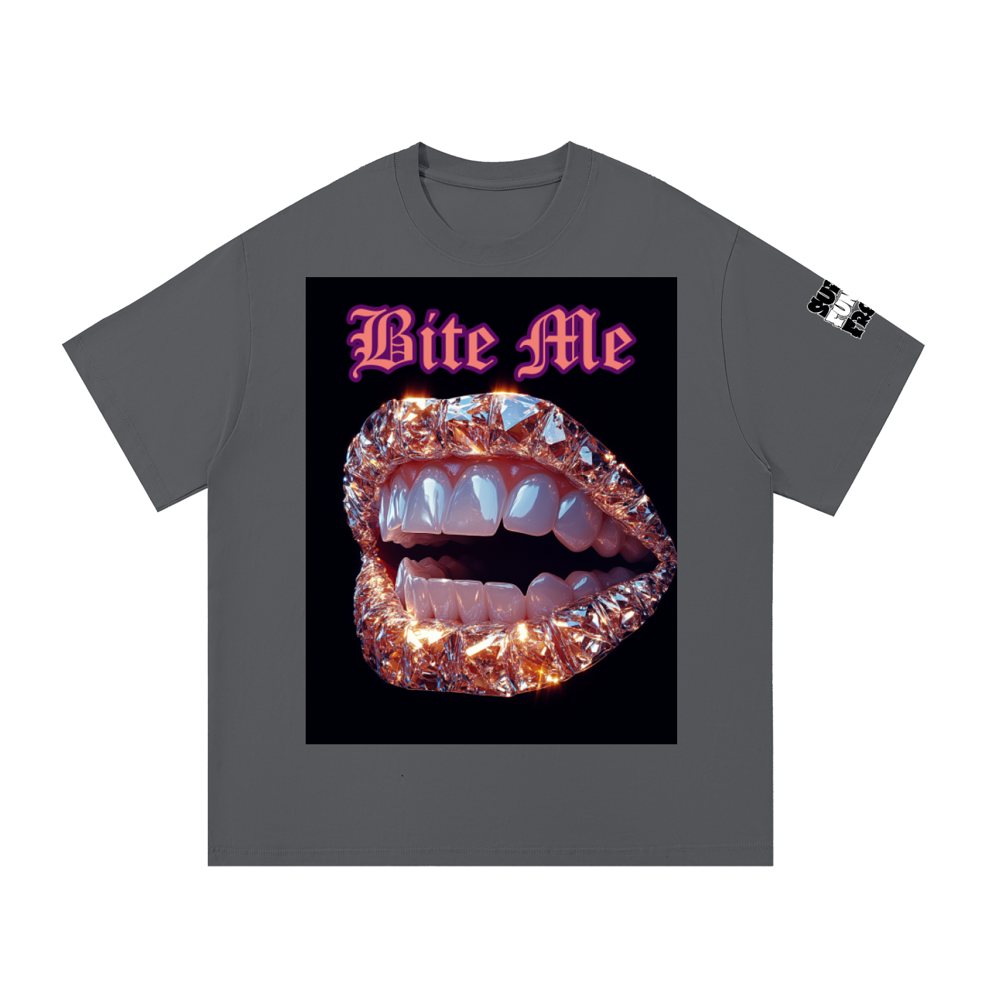 Bite Me Diamond Cotton T-Shirt