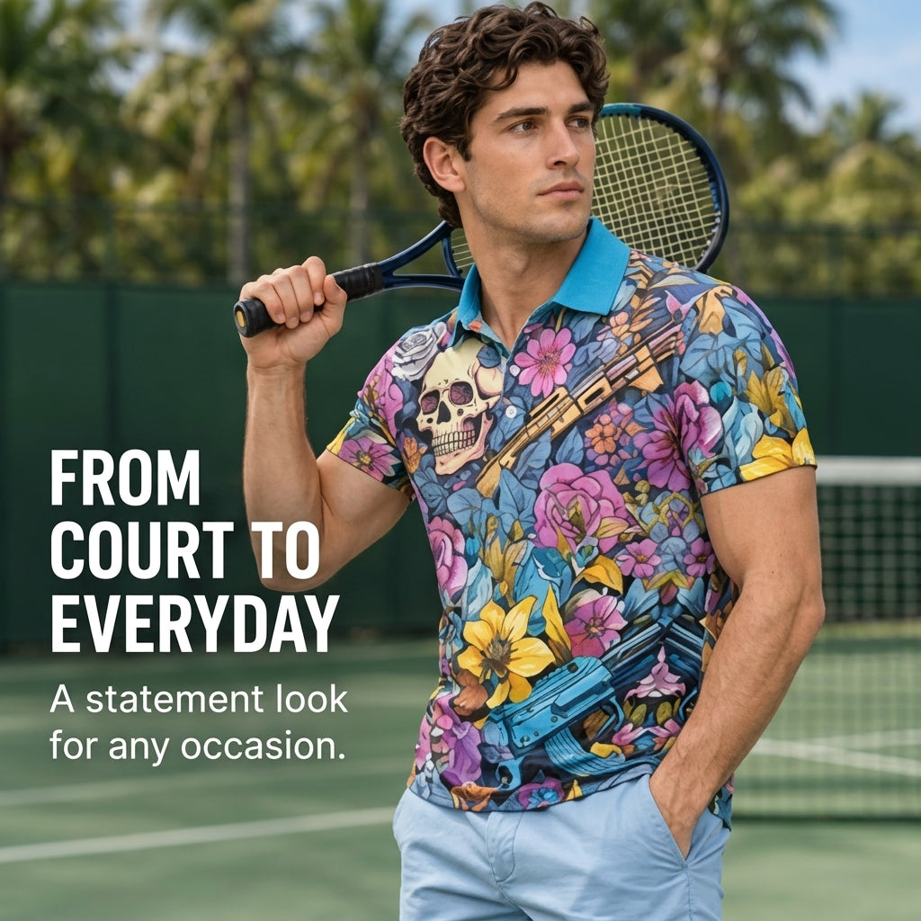 All-Over Print Men's Polo Shirt
