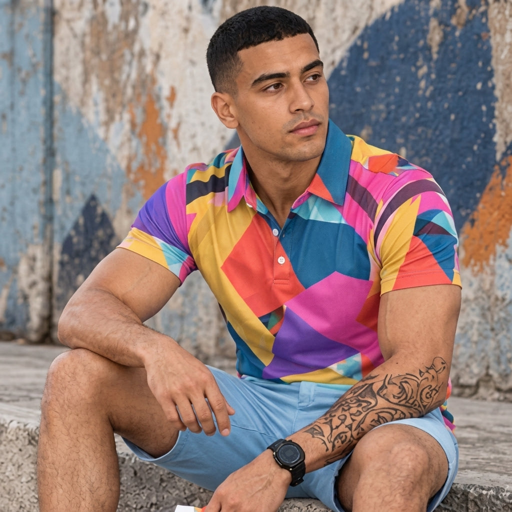 All-Over Print Men's Polo Shirt