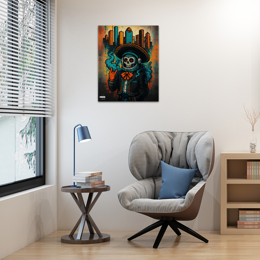 Mariachi Canvas Print Wooden Inner Framed 22" x 31"