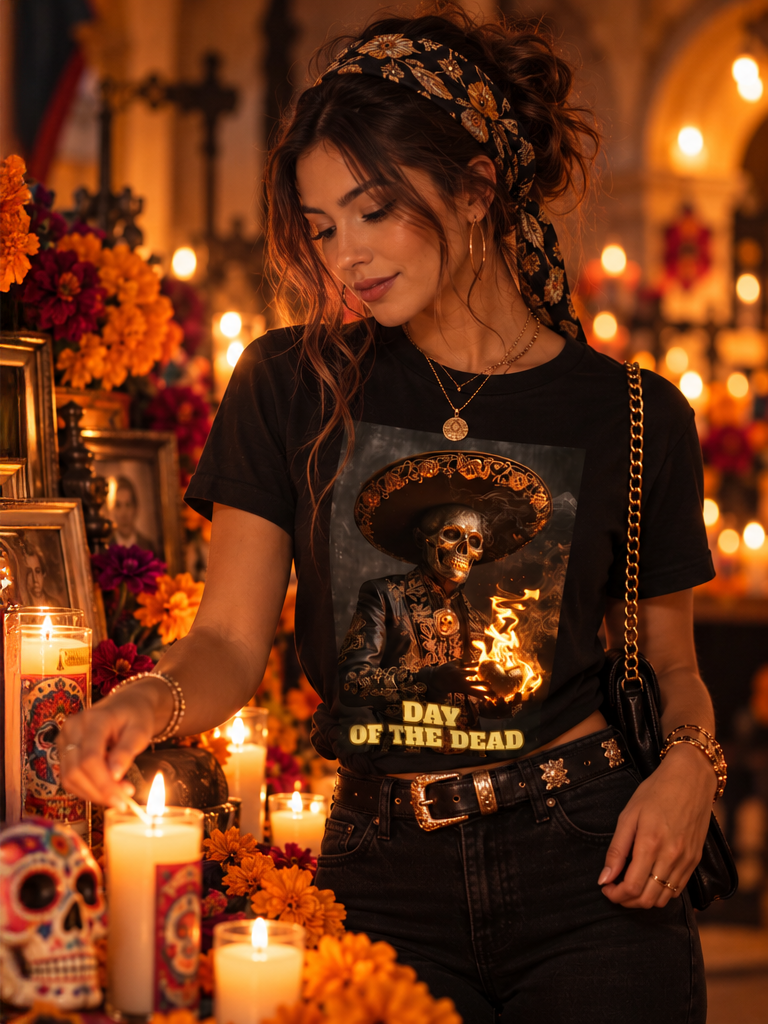 Day of the Dead T-Shirt Printed in USA |Gildan 5000 DTF