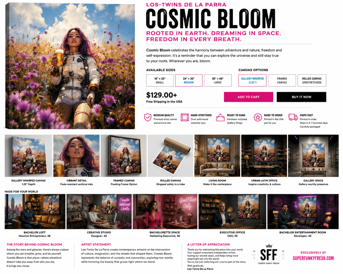Cosmic Bloom “Rooted in Earth. Dreaming in Space. Freedom in Every Breath.”