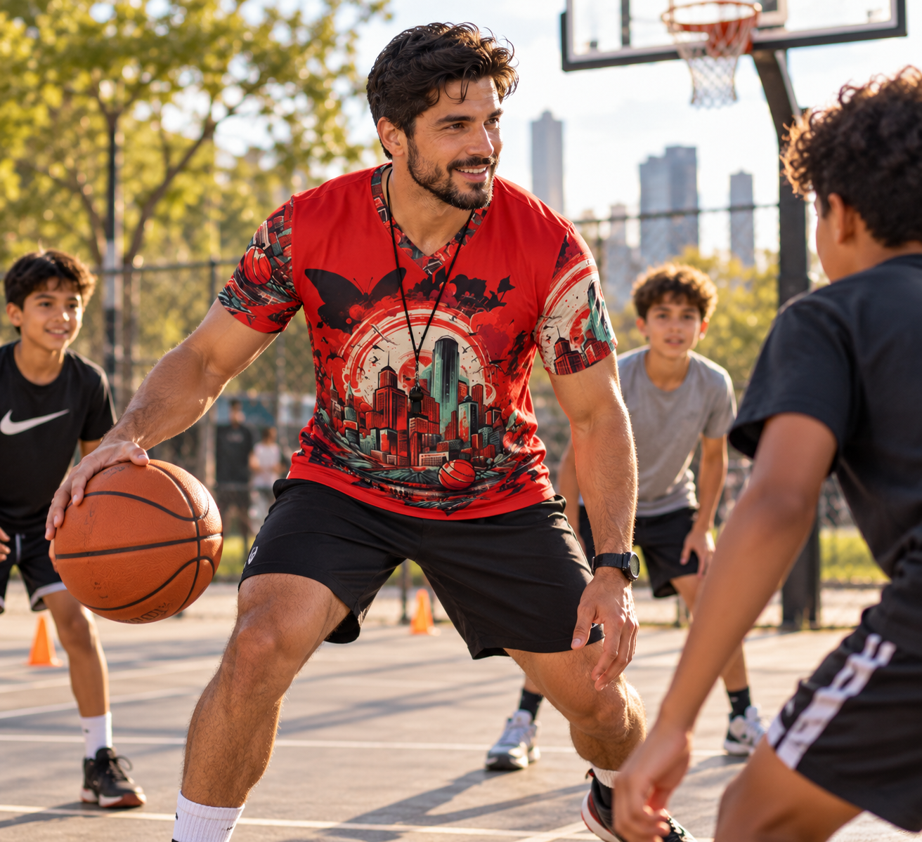 Houston Basketball V-Neck T-Shirt
