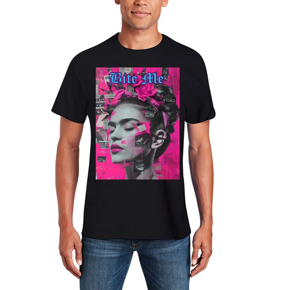 Bite Me [Front & Back Printing] Custom Unisex Cotton T-shirt