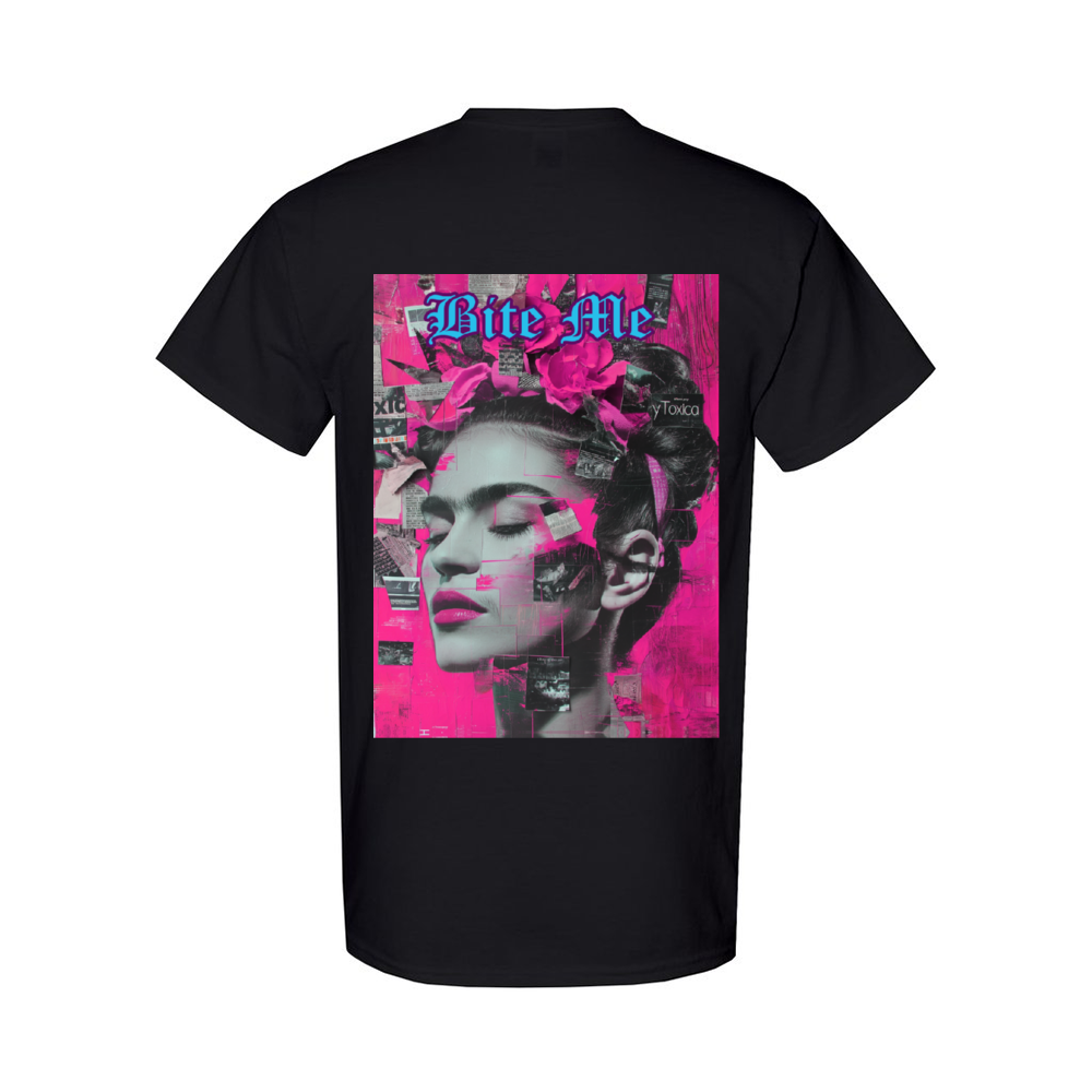 Bite Me [Front & Back Printing] Custom Unisex Cotton T-shirt