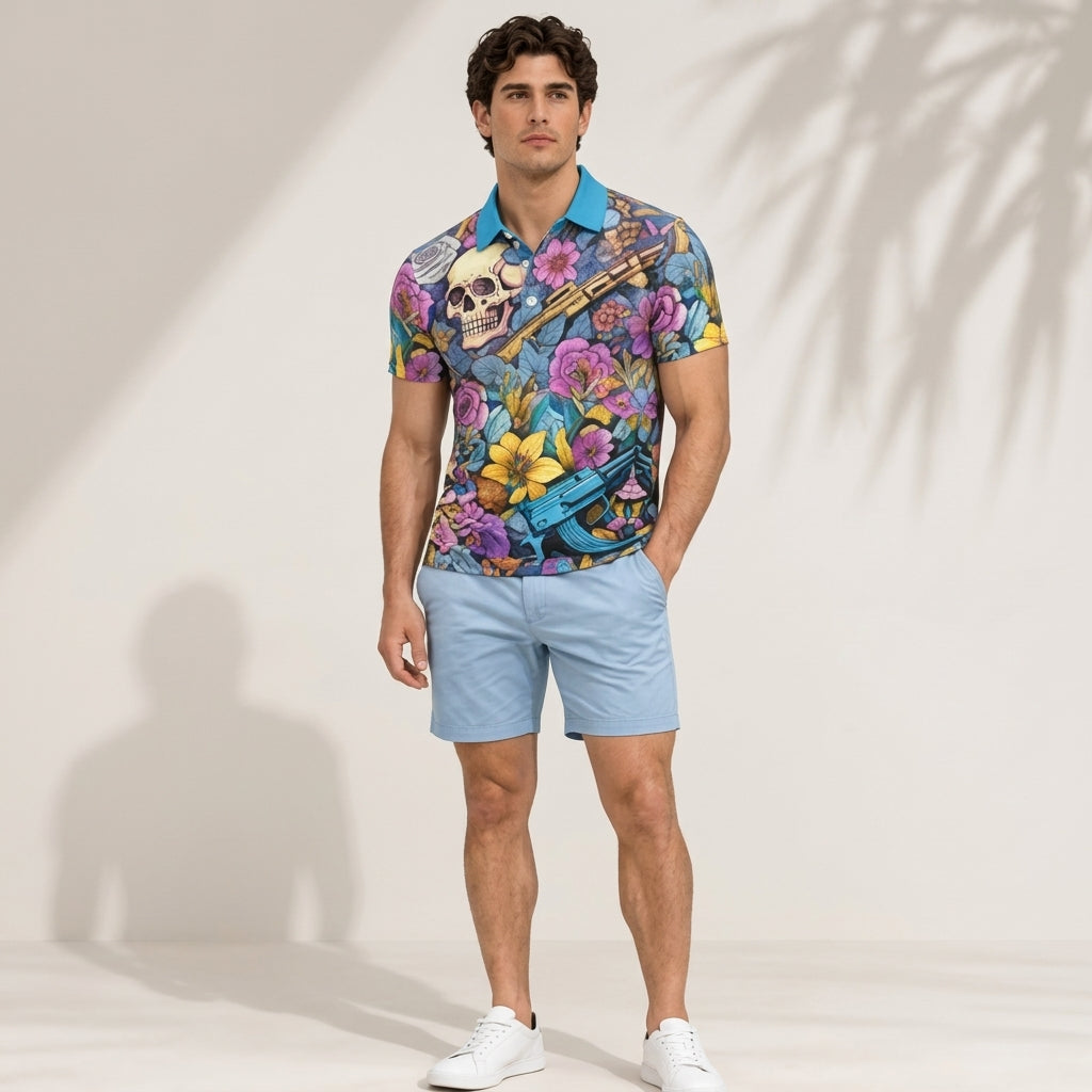 All-Over Print Men's Polo Shirt