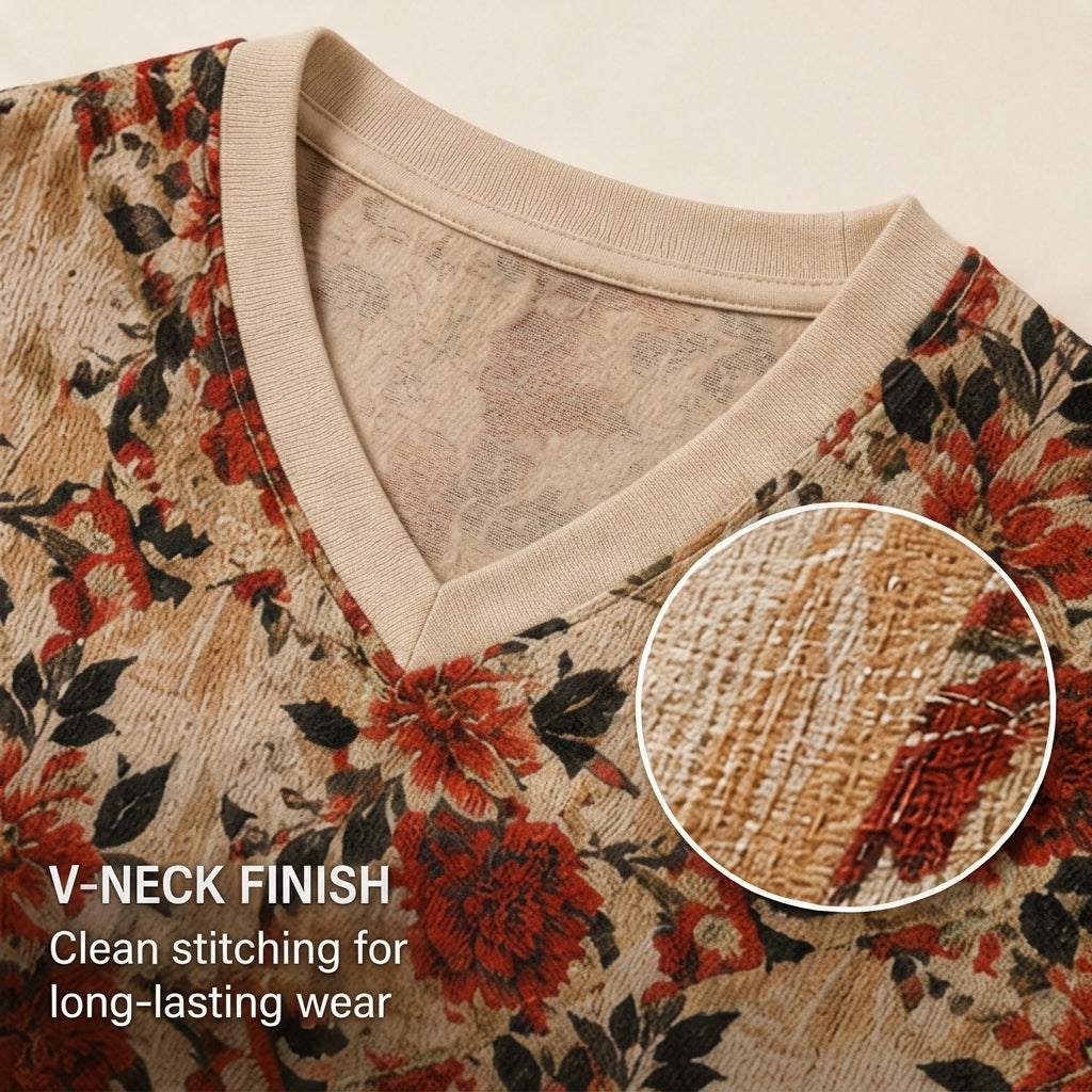 Suave 3 Classic V-Neck T-Shirt|Bonded Seam