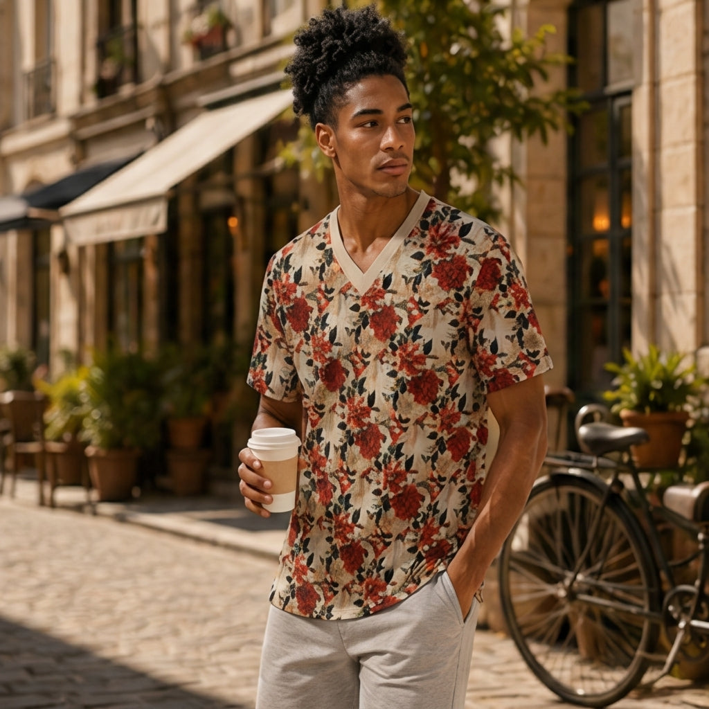 Suave 3 Classic V-Neck T-Shirt|Bonded Seam