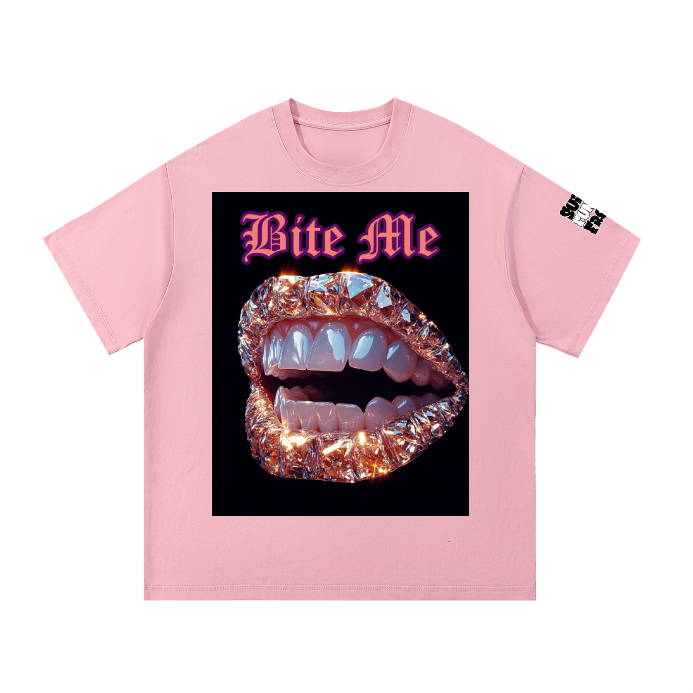 Bite Me Diamond Cotton T-Shirt