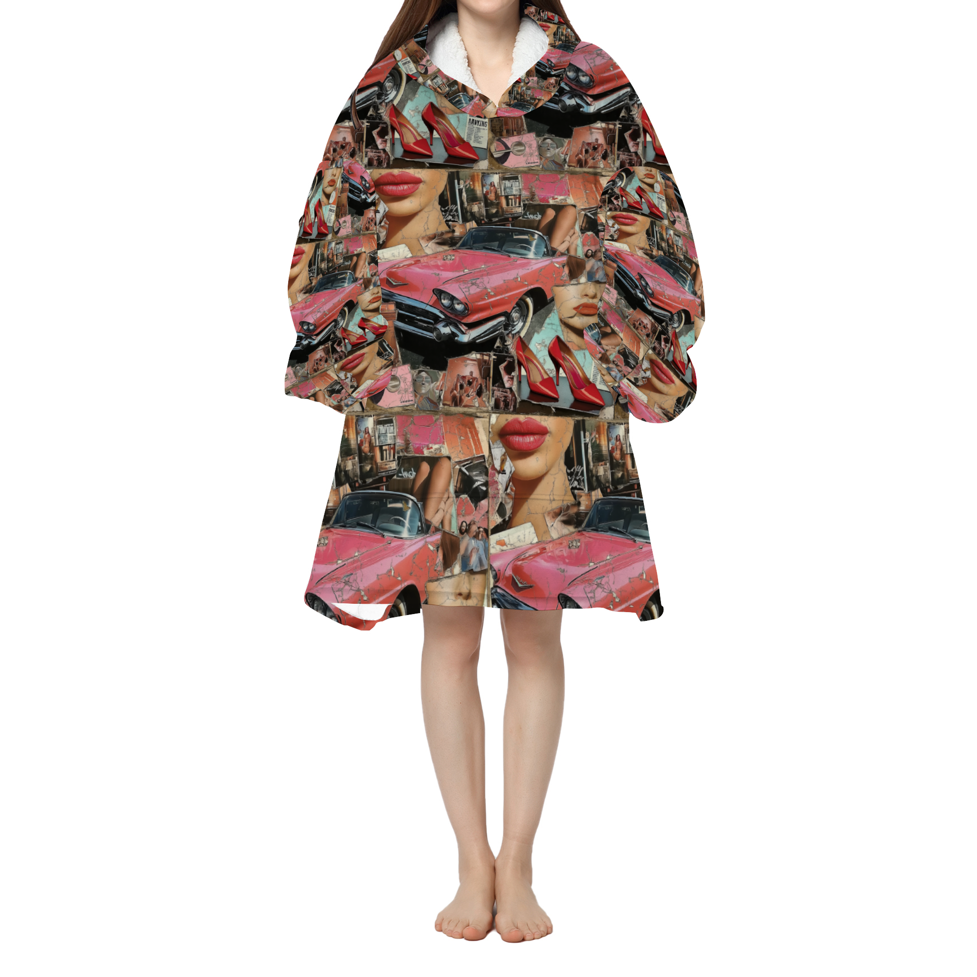 Girl Power Pullover  Long Hoodie Pajamas