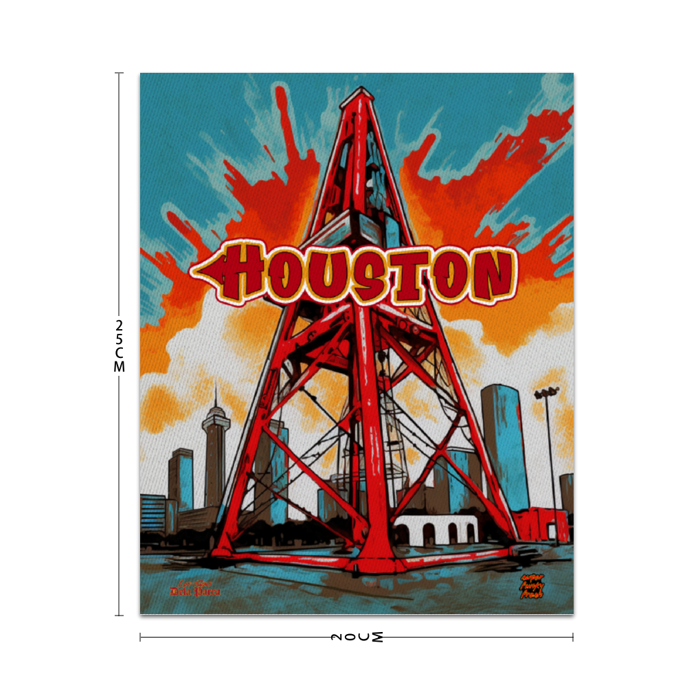 [All Sizes] Houston Canvas Print Wooden Inner Framed