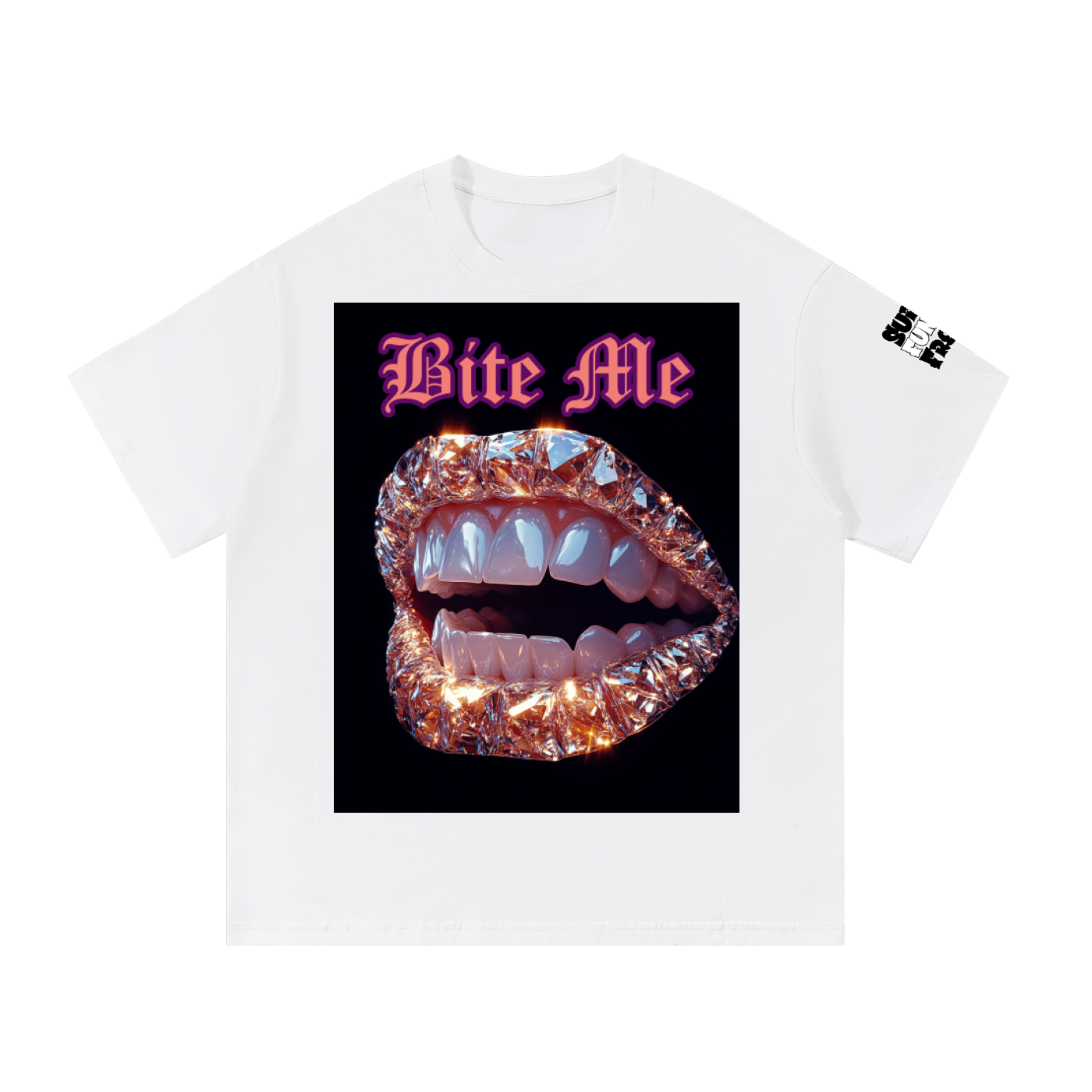 Bite Me Diamond Cotton T-Shirt