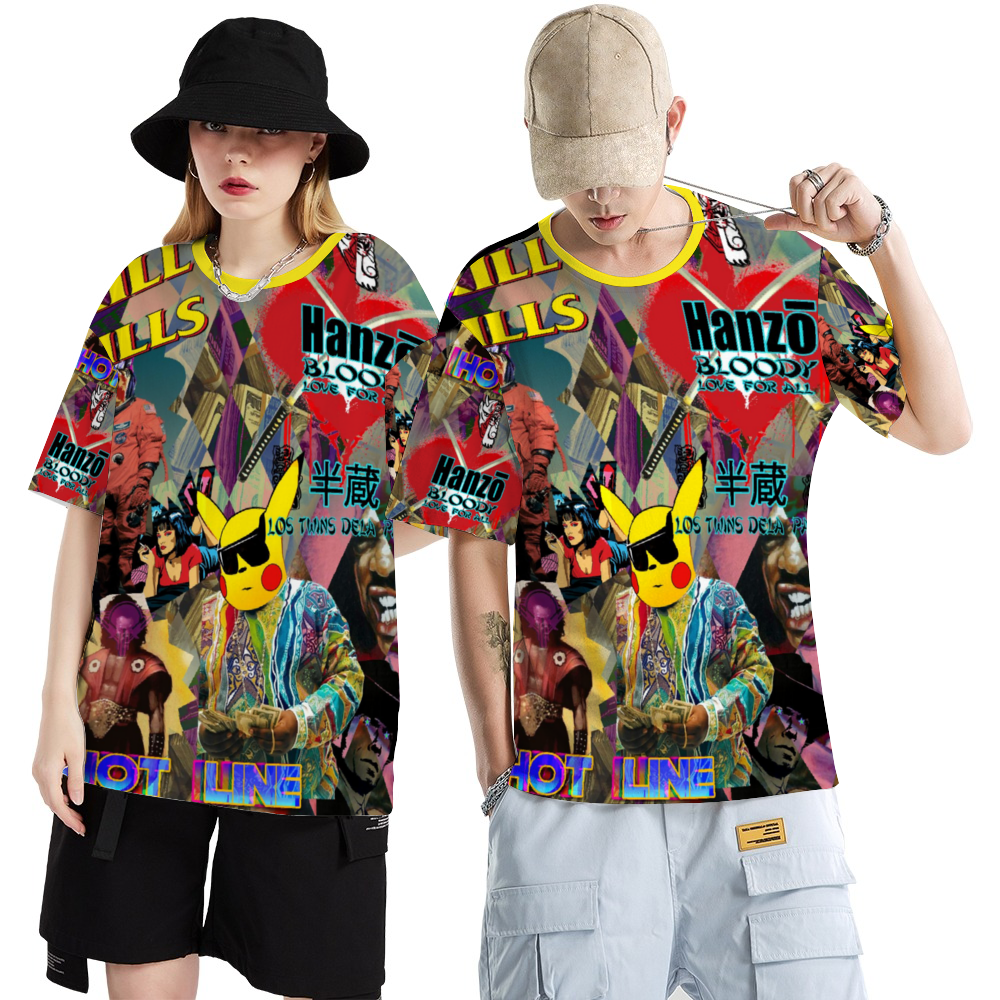 Kill Bills [75D Fleece Milk Silk Fabric] Custom Unisex Casual Short Sleeve T-Shirts Loose Shirt