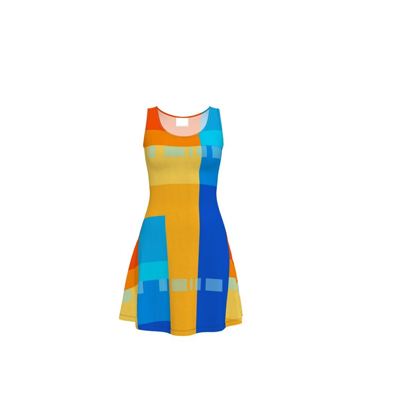 City Sunset Skater Dress