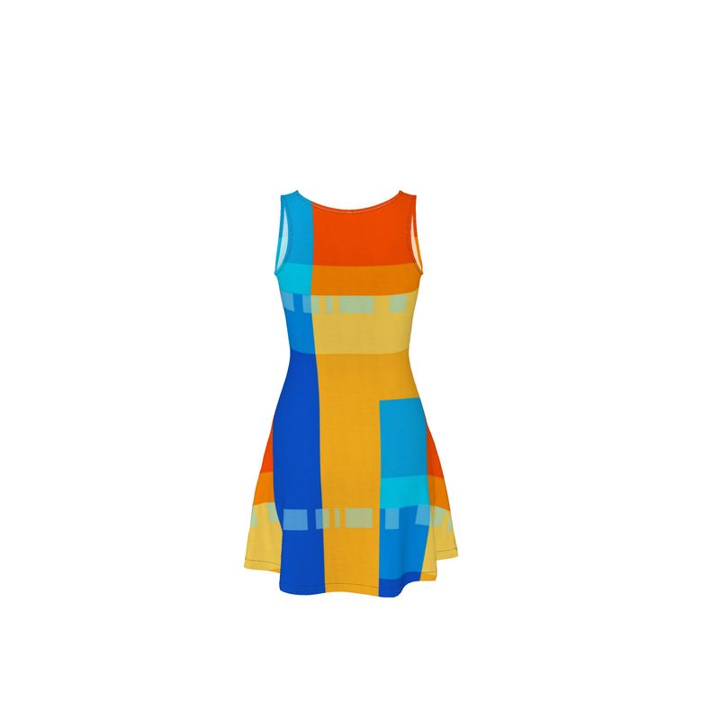 City Sunset Skater Dress