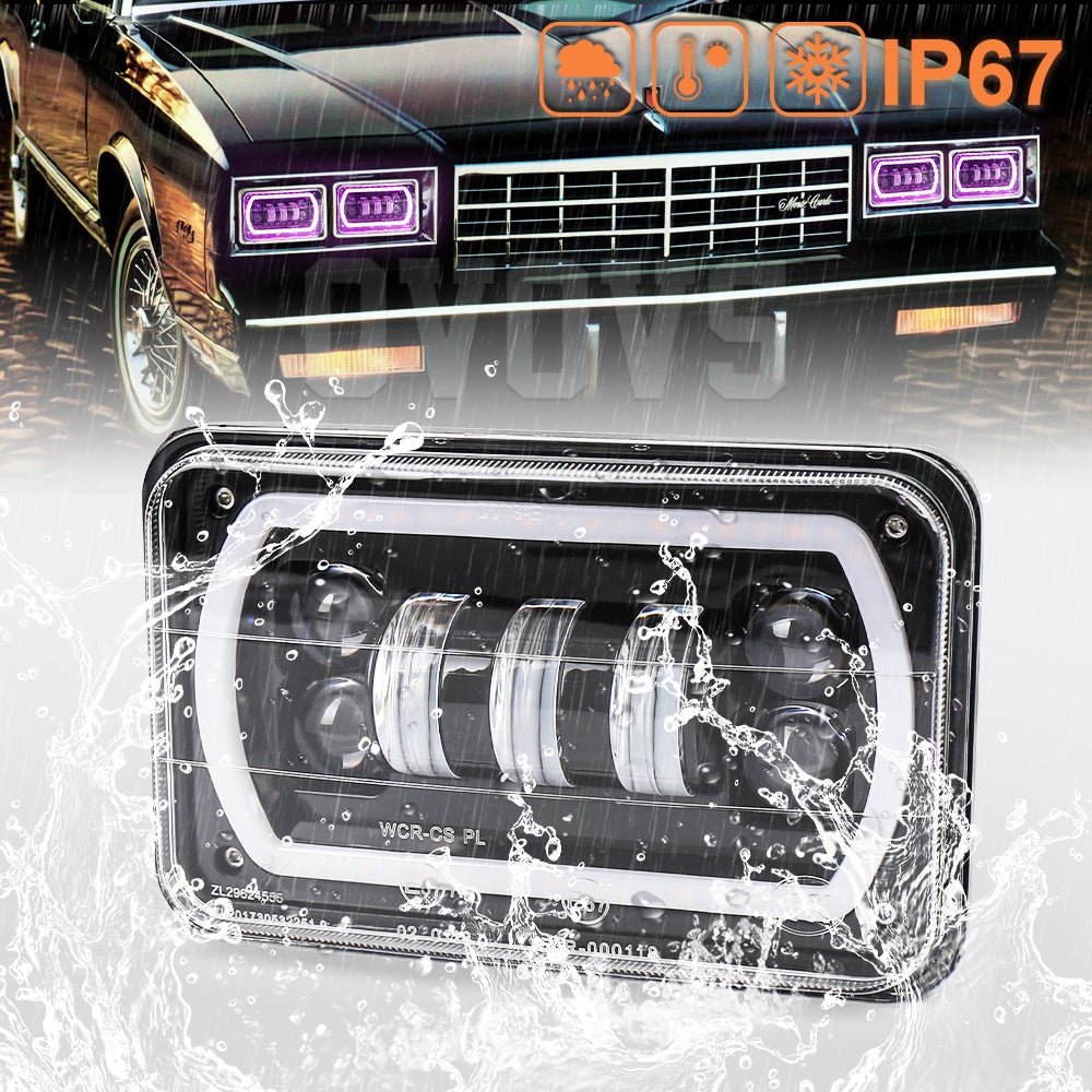 OVOVS Newest 55w Angel Eyes DRL Turning Light Truck 4X6