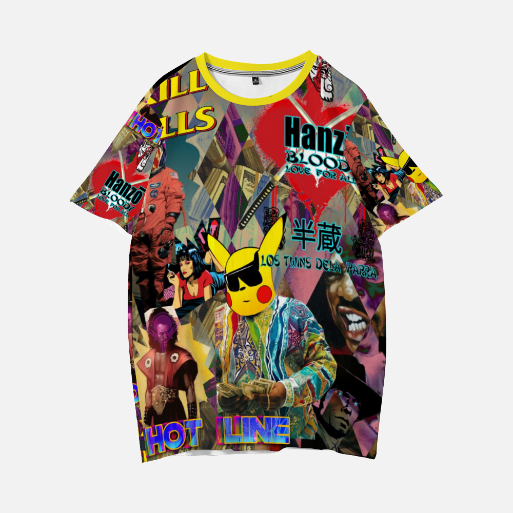 Kill Bills [75D Fleece Milk Silk Fabric] Custom Unisex Casual Short Sleeve T-Shirts Loose Shirt