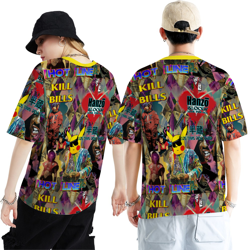 Kill Bills [75D Fleece Milk Silk Fabric] Custom Unisex Casual Short Sleeve T-Shirts Loose Shirt