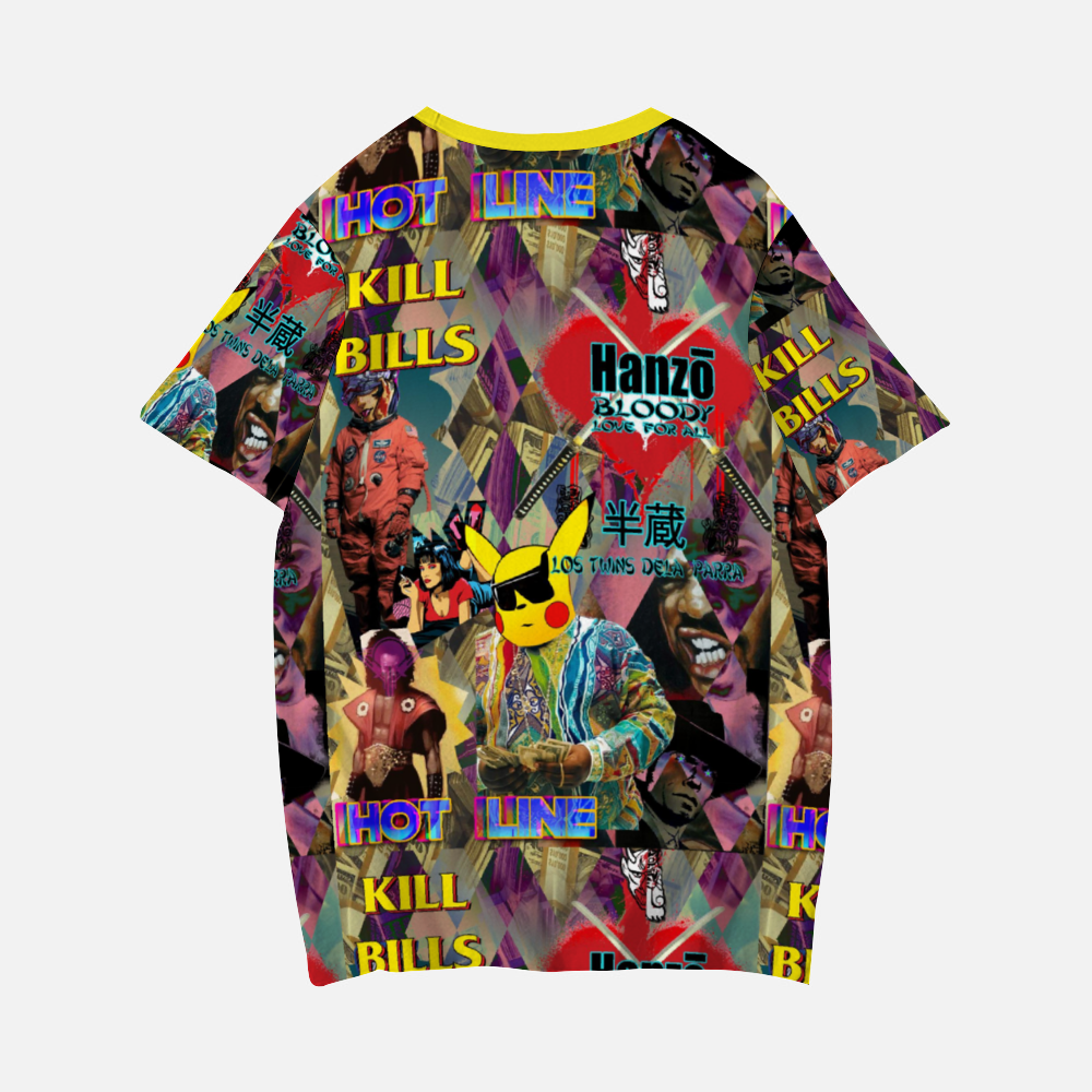 Kill Bills [75D Fleece Milk Silk Fabric] Custom Unisex Casual Short Sleeve T-Shirts Loose Shirt